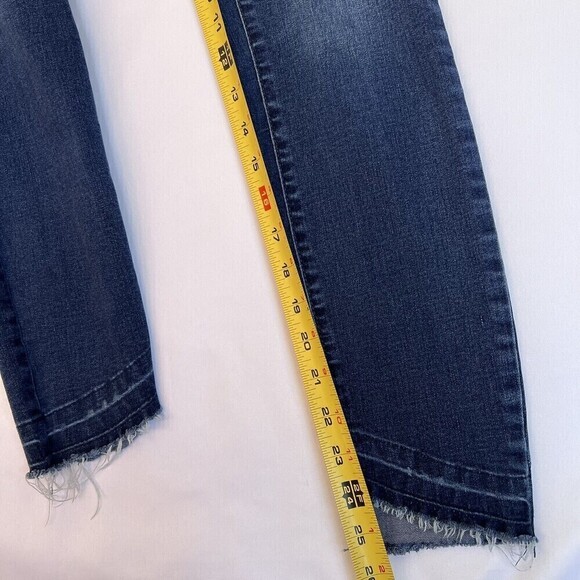 Old Navy Rockstar Skinny‎ Stretch Women Blue Denim Raw Hem Jeans Size 2 - Picture 12 of 13